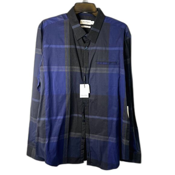Calvin Klein Other - Calvin Klein NWT Super Fine Premium Cotton Button Front Shirt Mens Size Large
